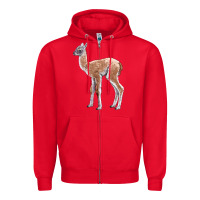 Red Guanaco Llama Baby Zipper Hoodie - LillyAllenDesigns