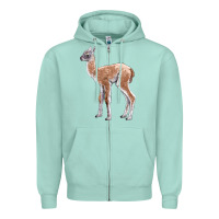 Seafoam Guanaco Llama Baby Zipper Hoodie - LillyAllenDesigns