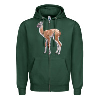 Sports Green Guanaco Llama Baby Zipper Hoodie - LillyAllenDesigns