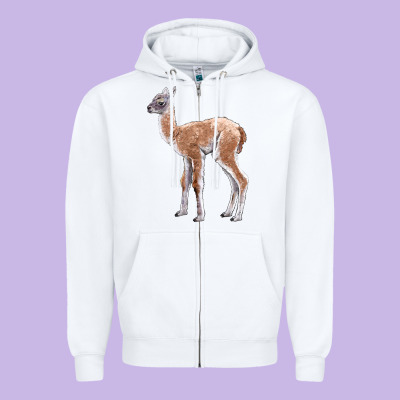 Guanaco Llama Baby Zipper Hoodie Designed By Lillyallendesigns