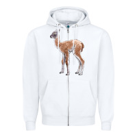 White Guanaco Llama Baby Zipper Hoodie - LillyAllenDesigns