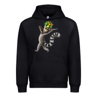 Black All Hail King Julien Urban Hoodie - DesignPulse