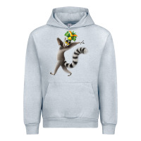 Heather Grey All Hail King Julien Urban Hoodie - DesignPulse