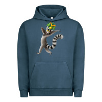 Pigment Midnight Navy All Hail King Julien Urban Hoodie - DesignPulse