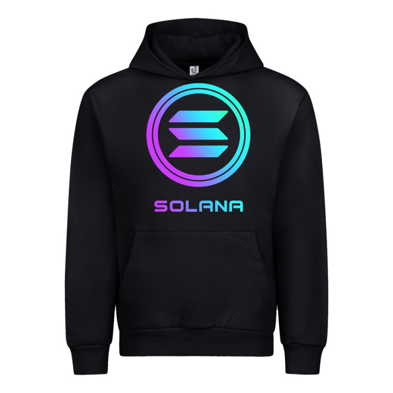 Solana Crypto Sol Coin Blockchain Decentralized Application Long Sleev Urban Hoodie by DesignPulse | Teevron
