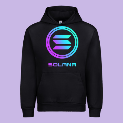Solana Crypto Sol Coin Blockchain Decentralized Application Long Sleev Urban Hoodie Designed By Designpulse