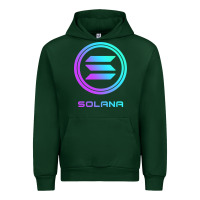 Forest Green solana crypto sol coin blockchain decentralized application long sleev Urban Hoodie - DesignPulse