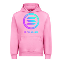 Fuchsia Pink solana crypto sol coin blockchain decentralized application long sleev Urban Hoodie - DesignPulse