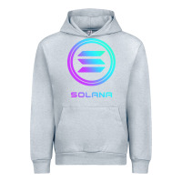 Heather Grey solana crypto sol coin blockchain decentralized application long sleev Urban Hoodie - DesignPulse