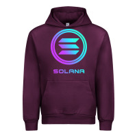 Mauve Wine solana crypto sol coin blockchain decentralized application long sleev Urban Hoodie - DesignPulse