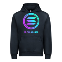 Navy solana crypto sol coin blockchain decentralized application long sleev Urban Hoodie - DesignPulse