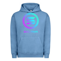 Pigment Pebble Blue solana crypto sol coin blockchain decentralized application long sleev Urban Hoodie - DesignPulse