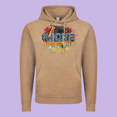 #done Class Of 2024 Vintage Hoodie Designed By Cowgirlartshop