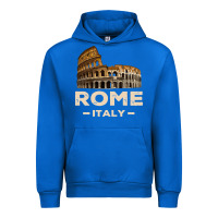 Cobalt Cool Vintage Roma Italia Colosseum Souvenirs, Rome Italy Pullover Hood Urban Hoodie - DesignPulse