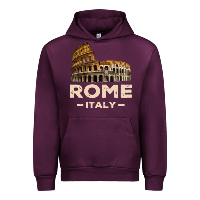 Cool Vintage Roma Italia Colosseum Souvenirs, Rome Italy Pullover Hood Urban Hoodie by DesignPulse | Teevron