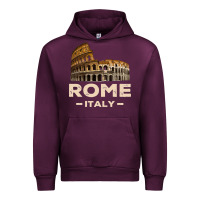 Mauve Wine Cool Vintage Roma Italia Colosseum Souvenirs, Rome Italy Pullover Hood Urban Hoodie - DesignPulse