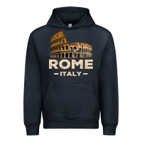 Navy Cool Vintage Roma Italia Colosseum Souvenirs, Rome Italy Pullover Hood Urban Hoodie - DesignPulse