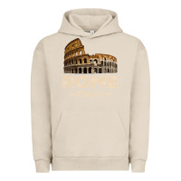 Pigment French Oak Cool Vintage Roma Italia Colosseum Souvenirs, Rome Italy Pullover Hood Urban Hoodie - DesignPulse