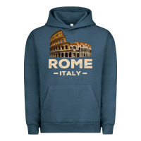Pigment Midnight Navy Cool Vintage Roma Italia Colosseum Souvenirs, Rome Italy Pullover Hood Urban Hoodie - DesignPulse