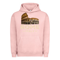 Pigment Salmon Cool Vintage Roma Italia Colosseum Souvenirs, Rome Italy Pullover Hood Urban Hoodie - DesignPulse