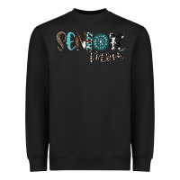 Black senior mom Heavyweight Sweatshirt - CowhideDigitalArt