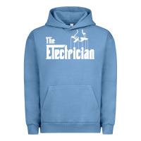 Pigment Pebble Blue the electrician the godfather parody design hipste Urban Hoodie - PixelWave