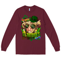 Burgundy St. Patrick's Day Cow Long Sleeve Tee - HowdyJamesFarm