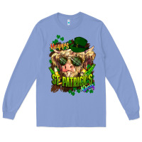 Colony Blue St. Patrick's Day Cow Long Sleeve Tee - HowdyJamesFarm