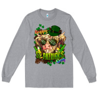 Heather Grey St. Patrick's Day Cow Long Sleeve Tee - HowdyJamesFarm