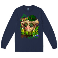 Navy St. Patrick's Day Cow Long Sleeve Tee - HowdyJamesFarm
