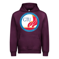Mauve Wine graduate, theological, education (GTU) Urban Hoodie - PixelWave