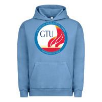 Pigment Pebble Blue graduate, theological, education (GTU) Urban Hoodie - PixelWave