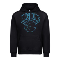 Black bing bong vintage distressed Urban Hoodie - PixelWave