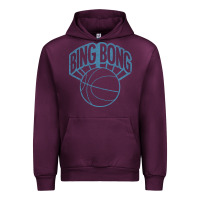 Mauve Wine bing bong vintage distressed Urban Hoodie - PixelWave