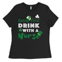 Black Safety First Drink With A Nurse Ladies Tee - Bettercallsaul