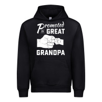 Black Promoted to Great Grandpa Urban Hoodie - PixelWave