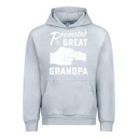 Heather Grey Promoted to Great Grandpa Urban Hoodie - PixelWave