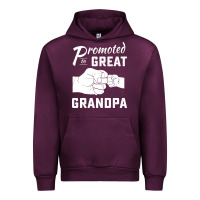 Mauve Wine Promoted to Great Grandpa Urban Hoodie - PixelWave