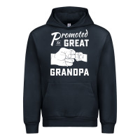 Navy Promoted to Great Grandpa Urban Hoodie - PixelWave