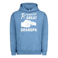 Pigment Pebble Blue Promoted to Great Grandpa Urban Hoodie - PixelWave
