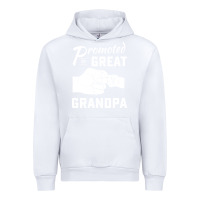 White Promoted to Great Grandpa Urban Hoodie - PixelWave