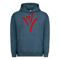 Pigment Midnight Navy asl (american sign language) tshirt  i love you classic Urban Hoodie - PixelWave