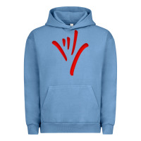 Pigment Pebble Blue asl (american sign language) tshirt  i love you classic Urban Hoodie - PixelWave