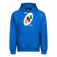 Cobalt Uno Card Game Draw Four Urban Hoodie - PixelWave