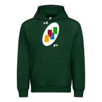 Forest Green Uno Card Game Draw Four Urban Hoodie - PixelWave