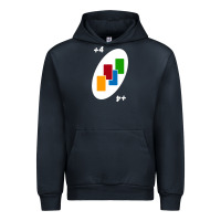 Navy Uno Card Game Draw Four Urban Hoodie - PixelWave
