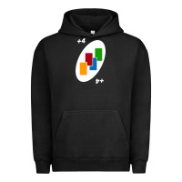 Pigment Black Uno Card Game Draw Four Urban Hoodie - PixelWave