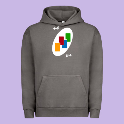 Uno Card Game Draw Four Urban Hoodie Designed By Pixelwave