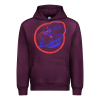 Mauve Wine cool whip vintage design   80s aesthetic Urban Hoodie - PixelWave