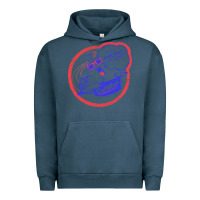 Pigment Midnight Navy cool whip vintage design   80s aesthetic Urban Hoodie - PixelWave
